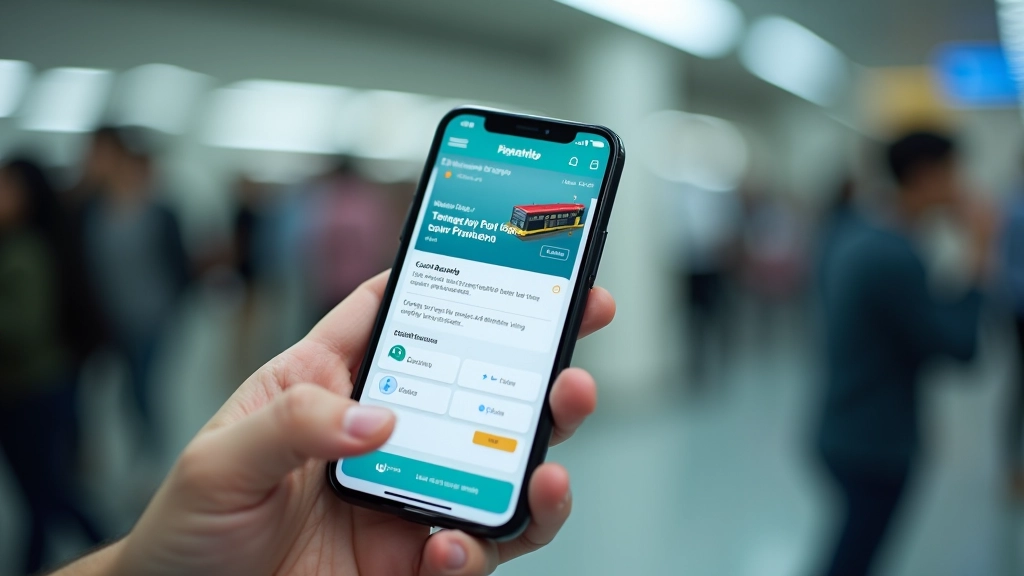 MRT booking app interface showing thumb-zone navigation
