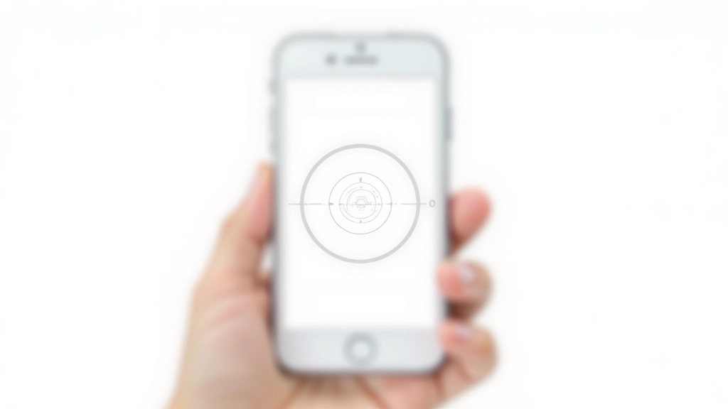 Diagram showing touch target zones and finger contact areas on a smartphone screen