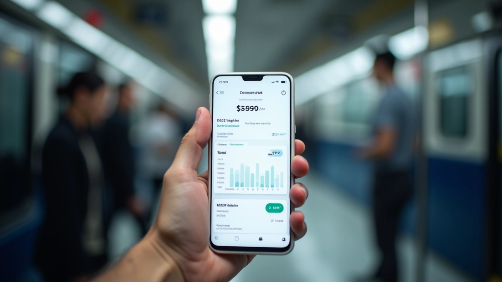 Finance app dashboard with touch-target optimized controls